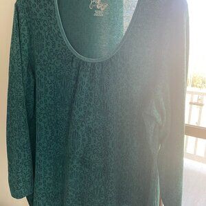 Just My Style Size 4x Teal color long sleeve round neck gently used